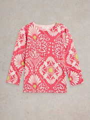 White Stuff Red 100% Organic Cotton Rose Jumper - Image 5 of 6