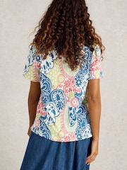 White Stuff Blue 100% Cotton Abbie T-Shirt - Image 2 of 6