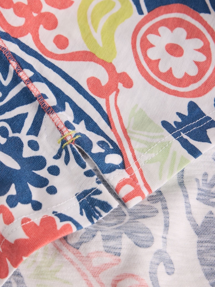 White Stuff Blue 100% Cotton Abbie T-Shirt - Image 6 of 6