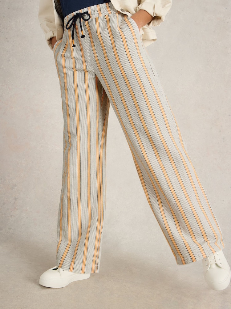 White Stuff Cream Belle Blend Trousers - Image 1 of 6