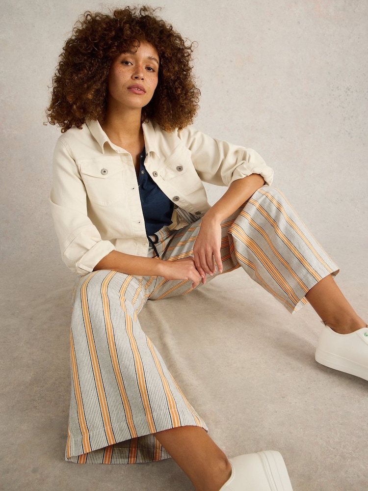 White Stuff Cream Belle Blend Trousers - Image 2 of 6
