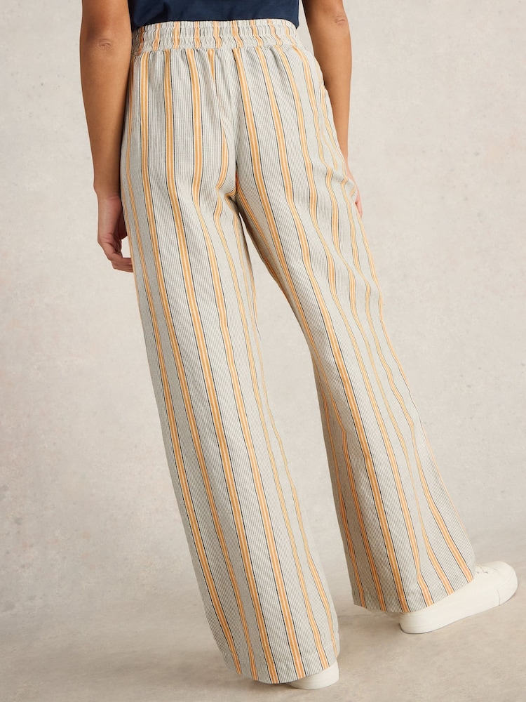 White Stuff Cream Belle Blend Trousers - Image 3 of 6