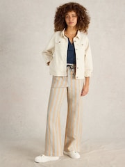 White Stuff Cream Belle Blend Trousers - Image 4 of 6