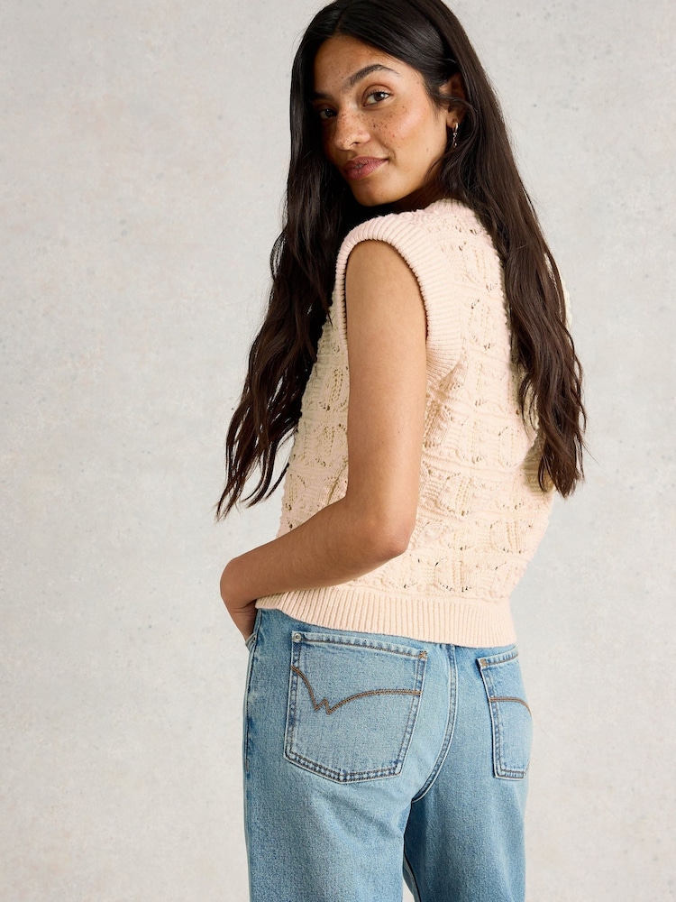 White Stuff Natural 100% Organic Cotton Anna Stitch Tank - Image 2 of 6