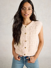 White Stuff Natural 100% Organic Cotton Anna Stitch Tank - Image 4 of 6