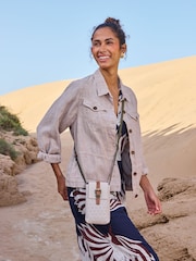 White Stuff Natural Camille 100% Linen Jacket - Image 1 of 7