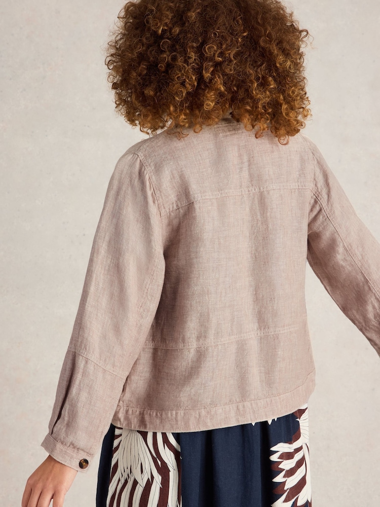 White Stuff Natural Camille 100% Linen Jacket - Image 3 of 7