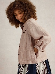 White Stuff Natural Camille 100% Linen Jacket - Image 4 of 7