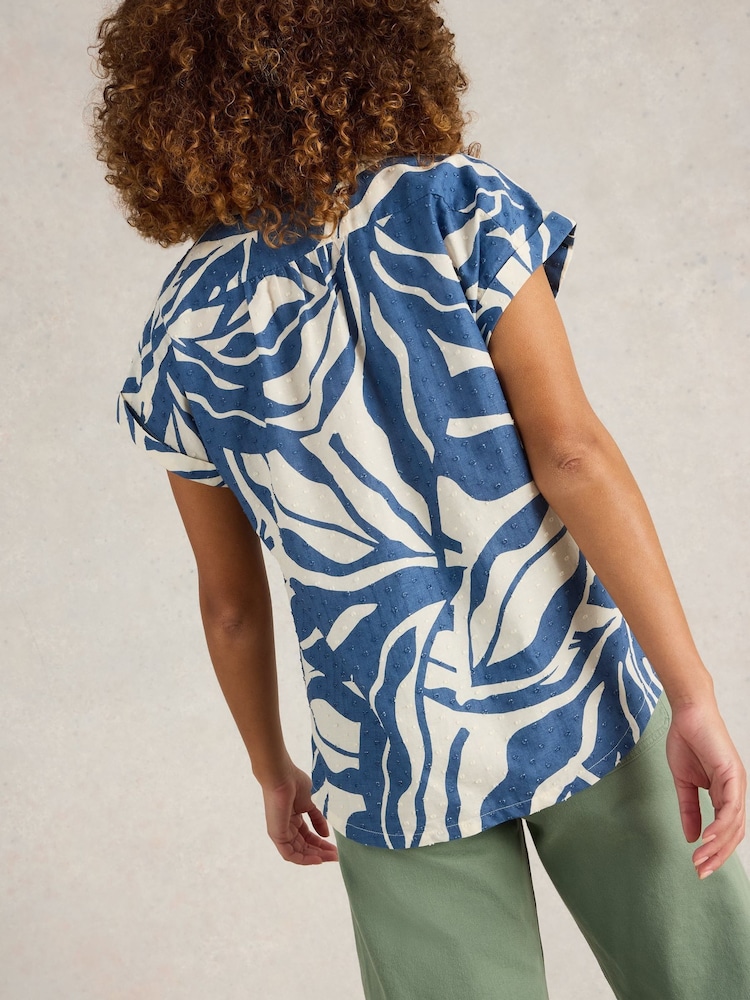 White Stuff Blue Ellie Cotton Shirt - Image 3 of 7