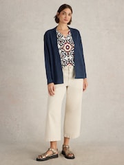 White Stuff Carly 100% Linen Cardigan - Slika 4 iz 6