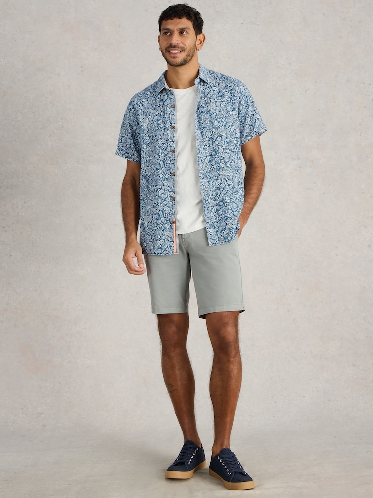 White Stuff Blue Finsbury Paisley Printed Shirt - Image 1 of 6