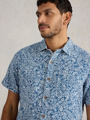 White Stuff Blue Finsbury Paisley Printed Shirt - Image 4 of 6