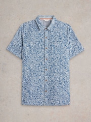 White Stuff Blue Finsbury Paisley Printed Shirt - Image 5 of 6