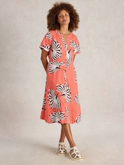 White Stuff Pink Iris 100% Linen Dress - Image 1 of 6