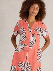 White Stuff Pink Iris 100% Linen Dress - Image 4 of 6