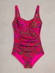White Stuff Orange Splash Control Swimsuit - Image 5 of 6