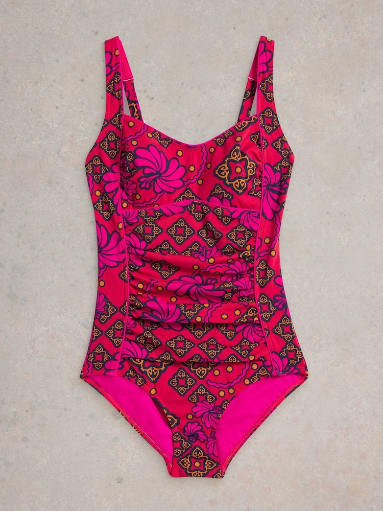 White Stuff Orange Splash Control Swimsuit - Image 5 of 6