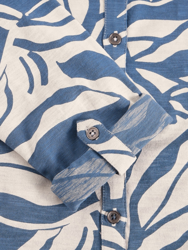 White Stuff Blue 100% Cotton Annie Jersey Shirt - Image 6 of 6 White Stuff Blue 100% Cotton Annie Jersey Shirt - Image 6 of 6
