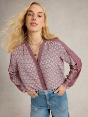 White Stuff Blue Mabel Mixed Print Shirt - Image 3 of 6