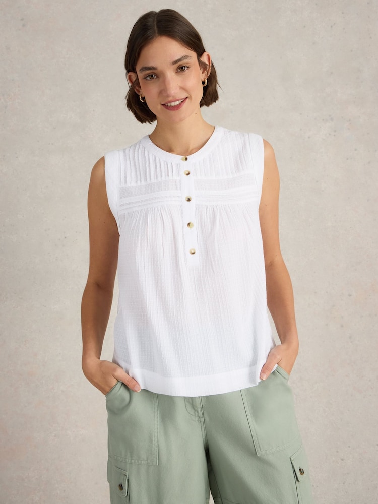White Stuff White 100% Organic Cotton Isla Mix Blouses - Image 1 of 6