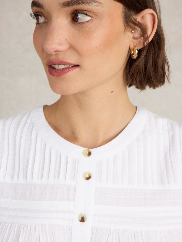 White Stuff White 100% Organic Cotton Isla Mix Blouses - Image 4 of 6