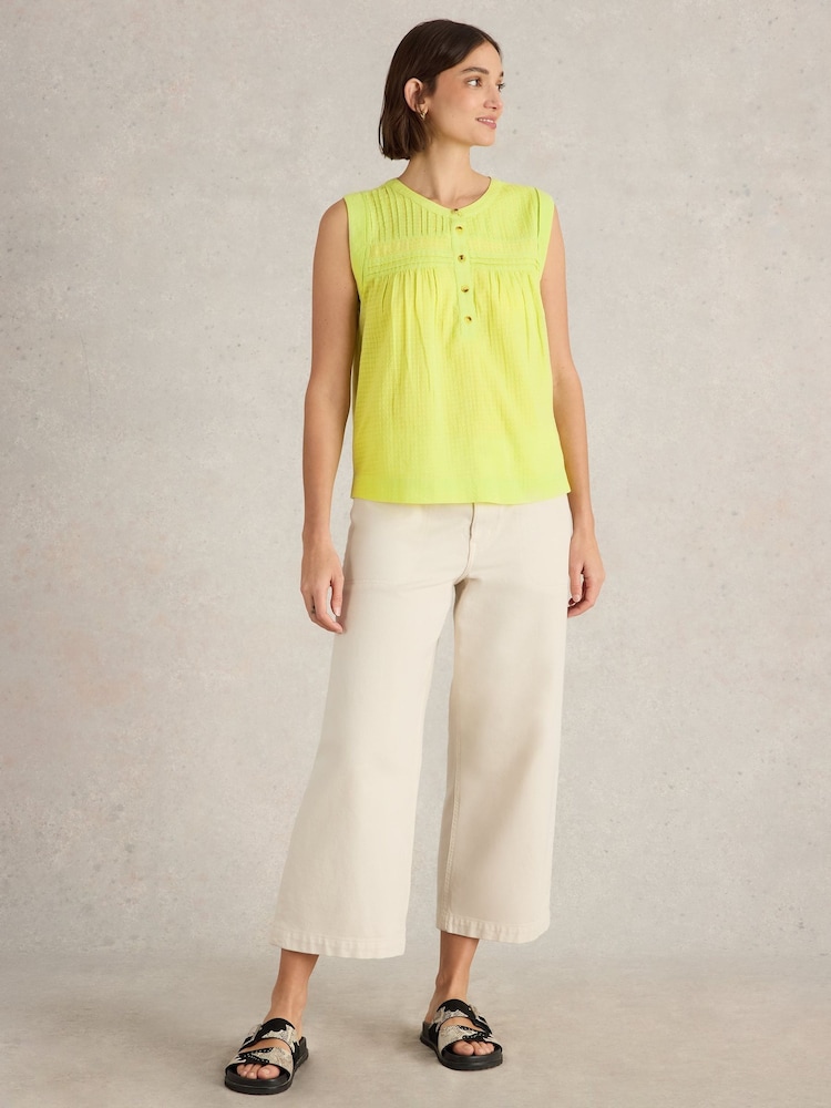 White Stuff Yellow 100% Organic Cotton Isla Mix Blouses - Image 1 of 6