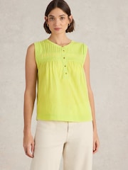 White Stuff Yellow 100% Organic Cotton Isla Mix Blouses - Image 2 of 6