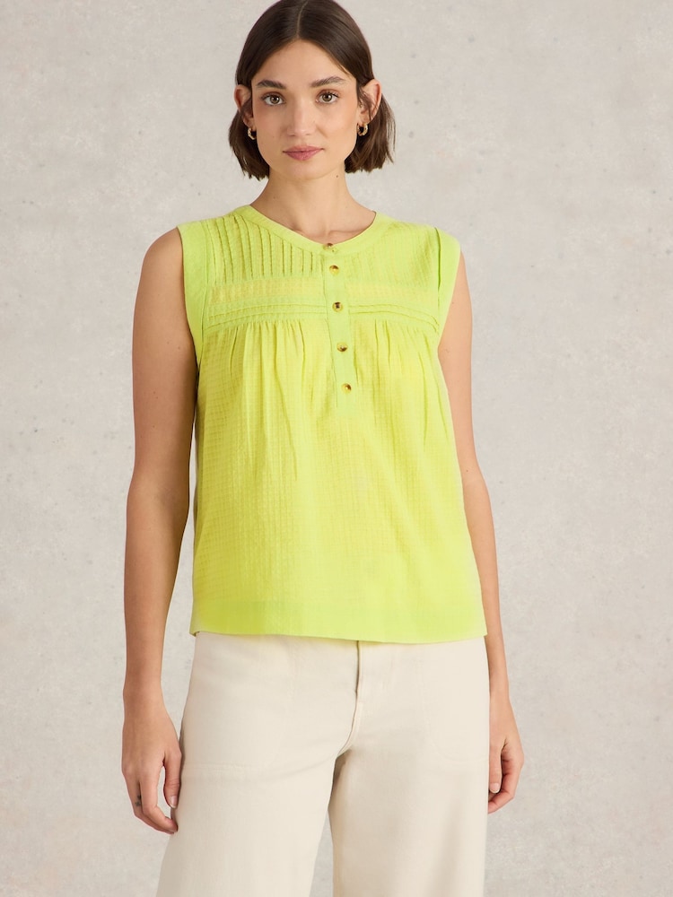 White Stuff Yellow 100% Organic Cotton Isla Mix Blouses - Image 2 of 6