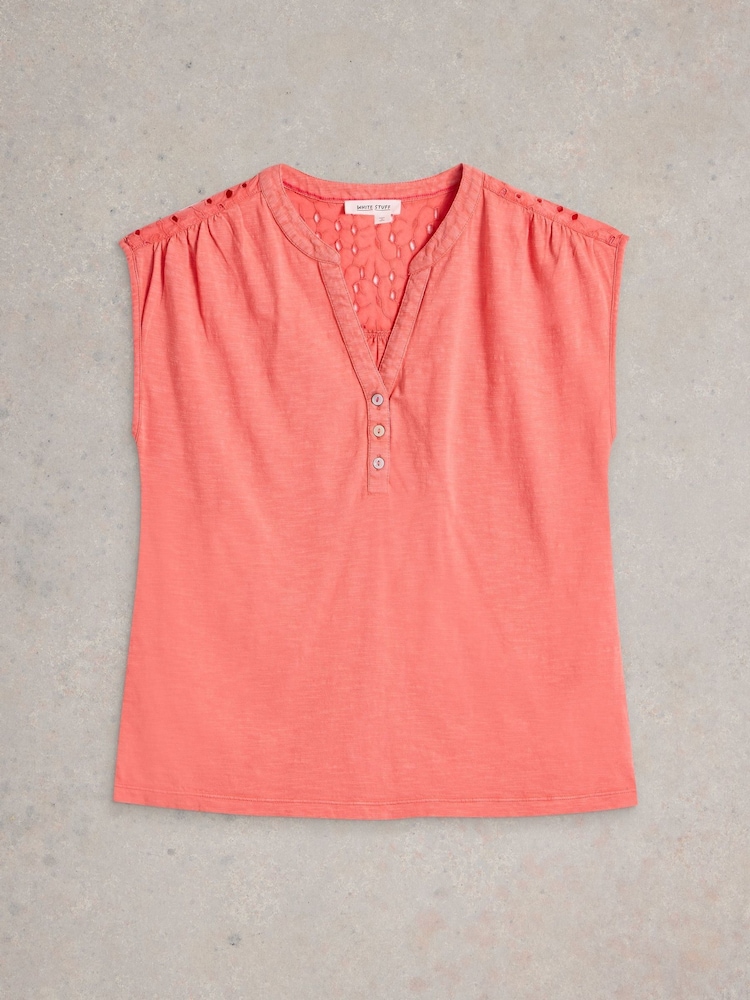 White Stuff Pink 100% Organic Cotton Dina Tank - Image 6 of 7