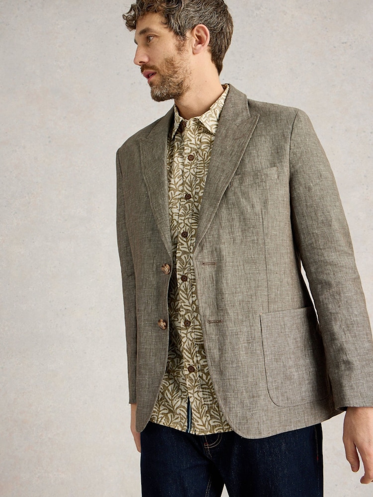 White Stuff Green Peak Lepal 100% Linen Blazer - Image 2 of 6