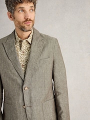 White Stuff Green Peak Lepal 100% Linen Blazer - Image 4 of 6