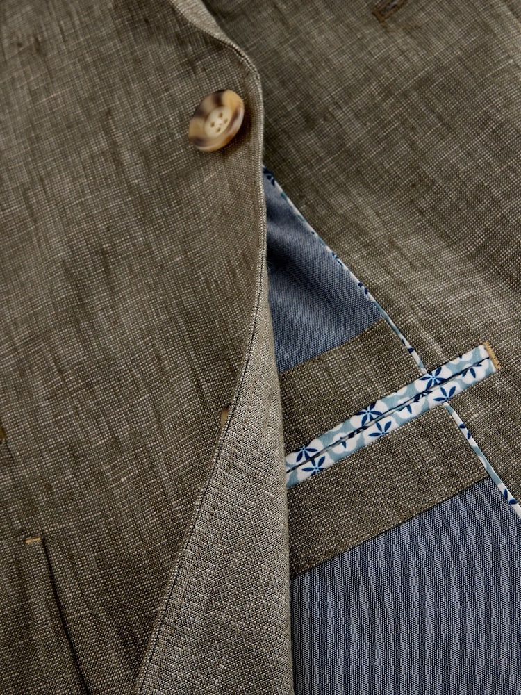 White Stuff Green Peak Lepal 100% Linen Blazer - Image 5 of 6