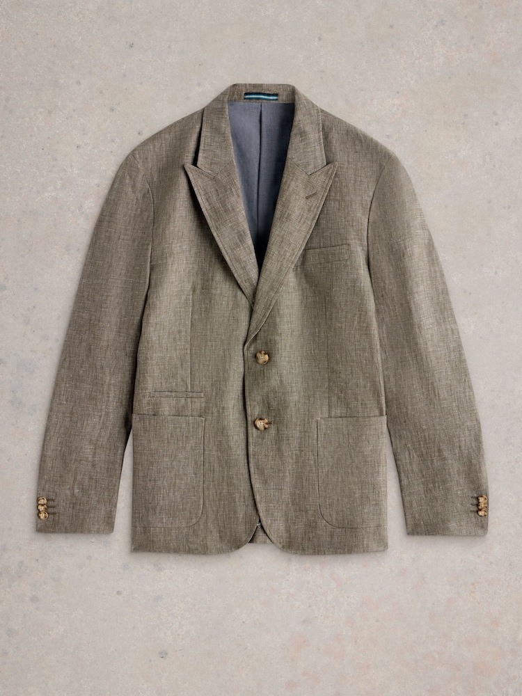 White Stuff Green Peak Lepal 100% Linen Blazer - Image 6 of 6