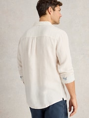 White Stuff White Keswick Long Sleeve 100% Linen Shirt - Image 2 of 6