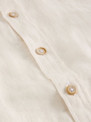 White Stuff White Keswick Long Sleeve 100% Linen Shirt - Image 6 of 6