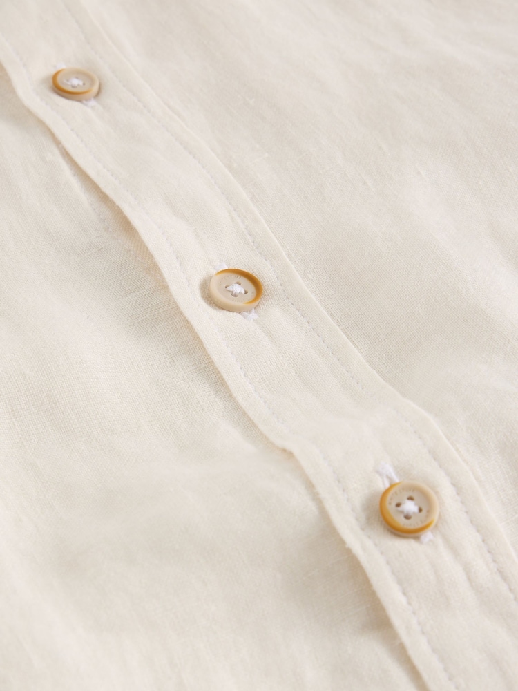 White Stuff White Keswick Long Sleeve 100% Linen Shirt - Image 6 of 6