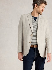 White Stuff Grey 100% Linen Blazer - Image 2 of 6