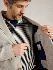 White Stuff Grey 100% Linen Blazer - Image 4 of 6
