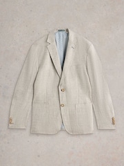 White Stuff Grey 100% Linen Blazer - Image 6 of 6