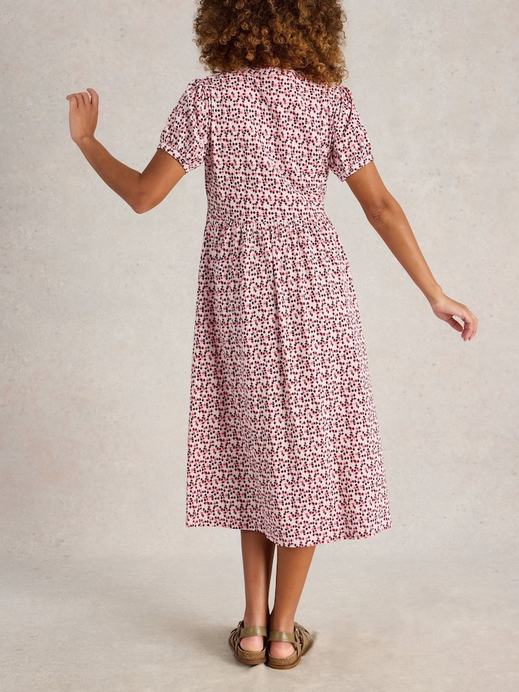 White Stuff Red Leah Jersey Dress - Image 2 of 6