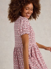 White Stuff Red Leah Jersey Dress - Image 3 of 6