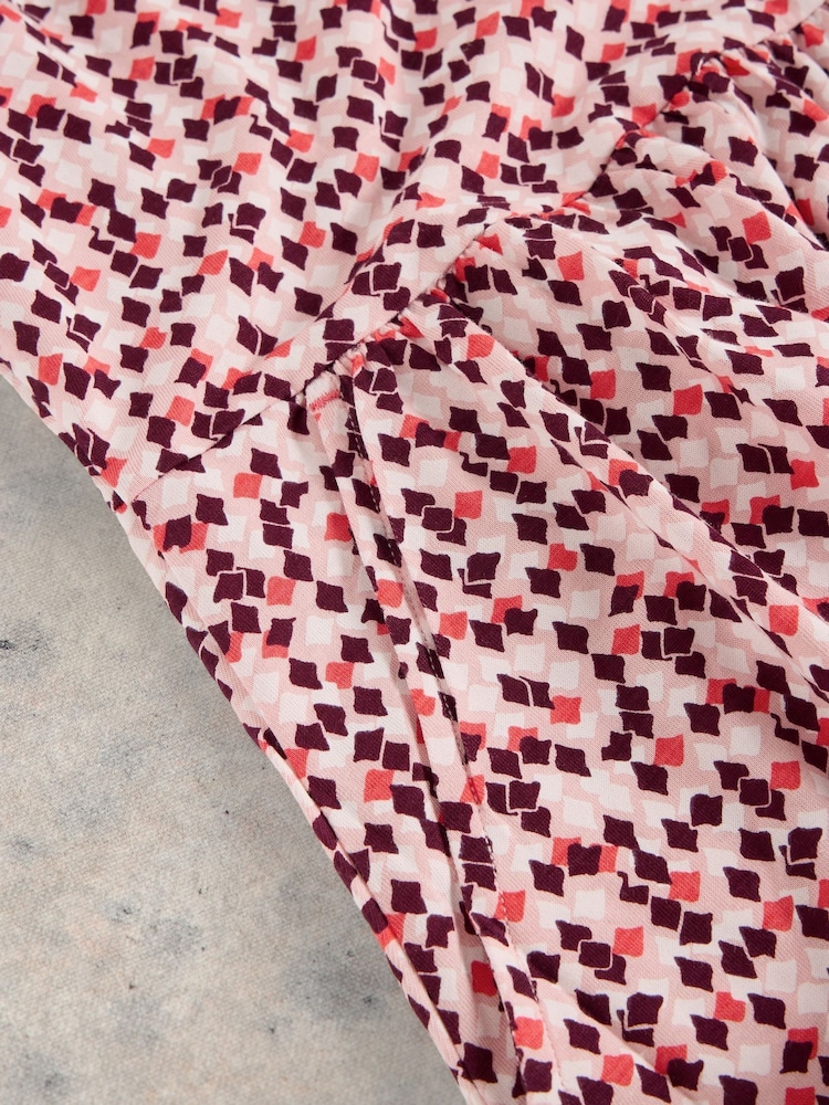 White Stuff Red Leah Jersey Dress - Image 6 of 6