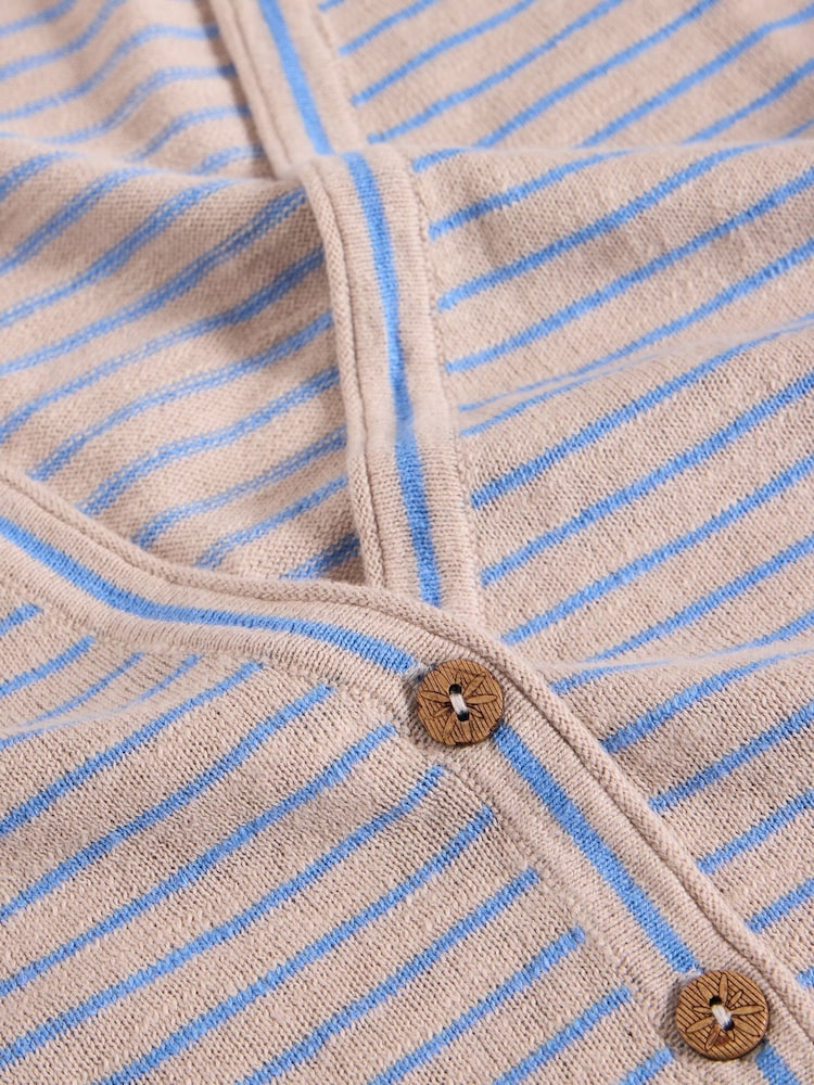White Stuff Naria Stripe Linen Blend Cardigan - Slika 6 iz 6