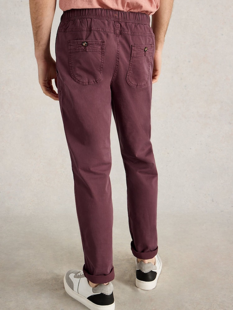 White Stuff Purple Sutton Drawstring Trousers - Image 2 of 6