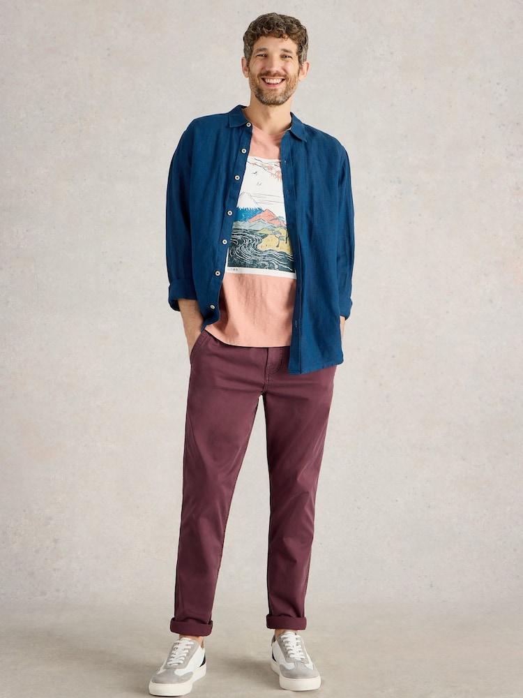 White Stuff Purple Sutton Drawstring Trousers - Image 3 of 6