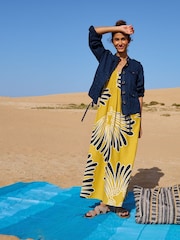 White Stuff Yellow Lorna Linen Blend Maxi Dress - Image 1 of 8