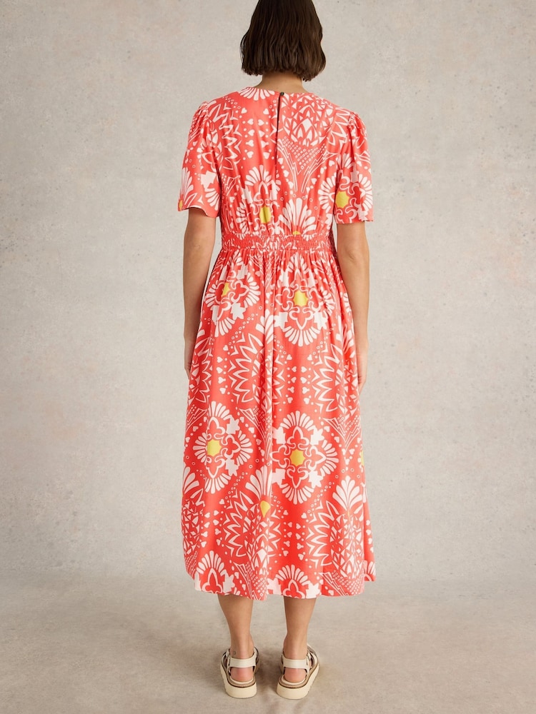 White Stuff Red Lucy Midi Dress - Image 2 of 6