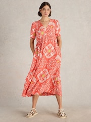 White Stuff Red Lucy Midi Dress - Image 3 of 6