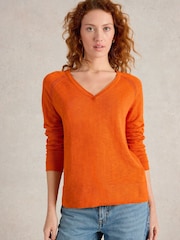 White Stuff Orange Naria Jumper - Image 1 of 6