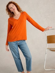 White Stuff Orange Naria Jumper - Image 4 of 6